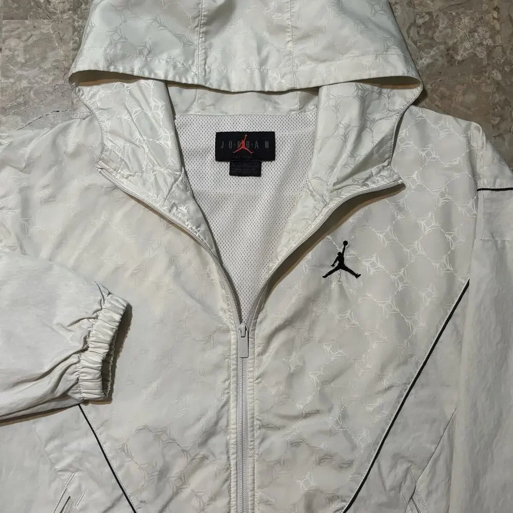 Nike Jordan Brooklyn Draft Jacket Mens XL Tan Orewood Full Zip Hoodie HV0554